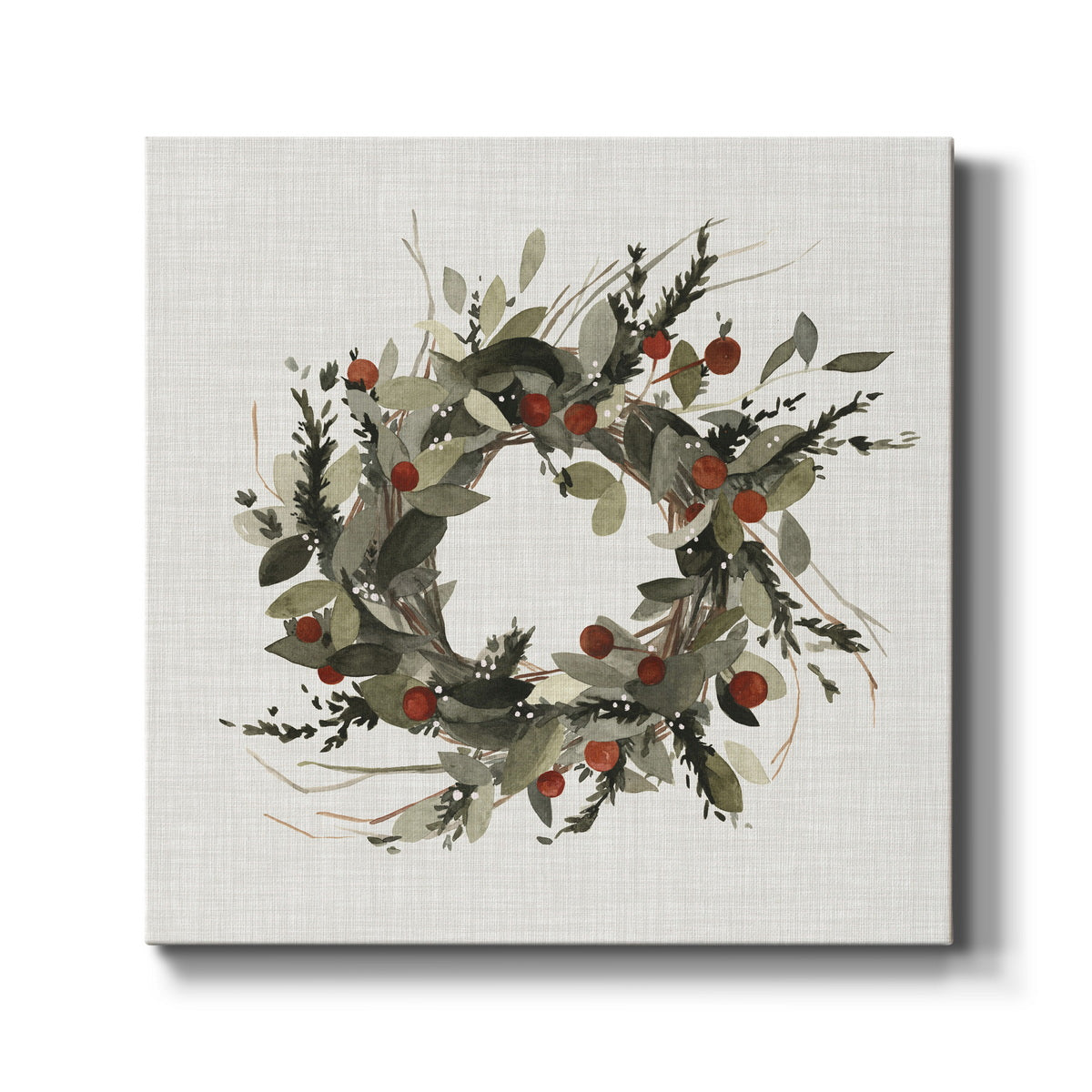 Farmhouse Wreath I-Premium Gallery Wrapped Canvas - Ready to Hang