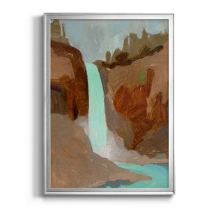 Turquoise Falls I Premium Framed Print - Ready to Hang