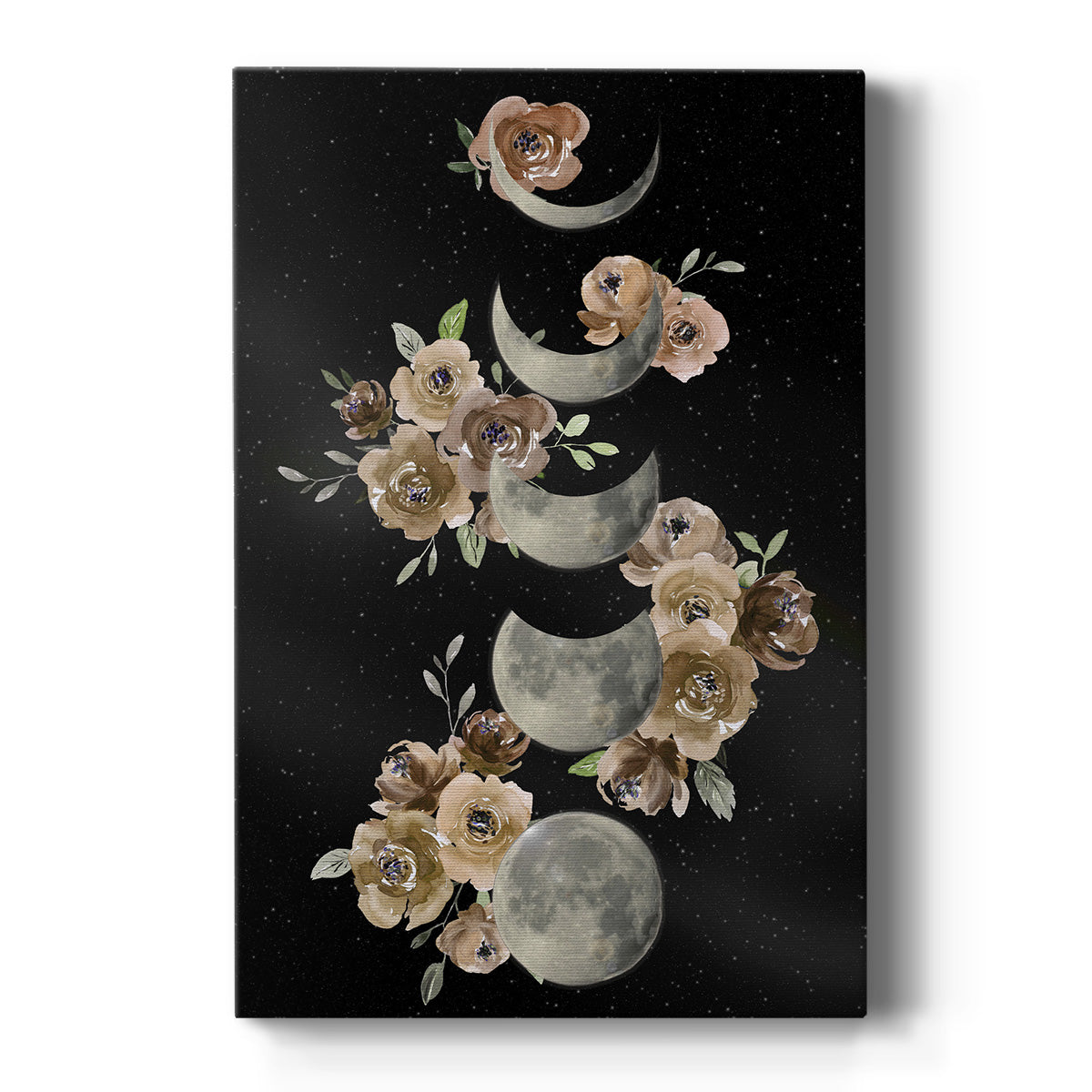 Bohemian Lunar Phases Premium Gallery Wrapped Canvas - Ready to Hang
