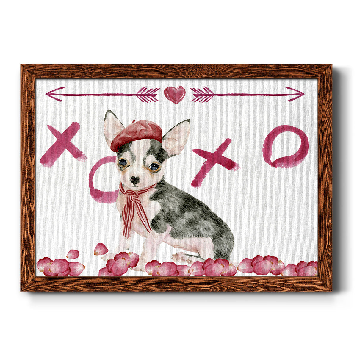 Puppy Valentine Collection A-Premium Framed Canvas - Ready to Hang