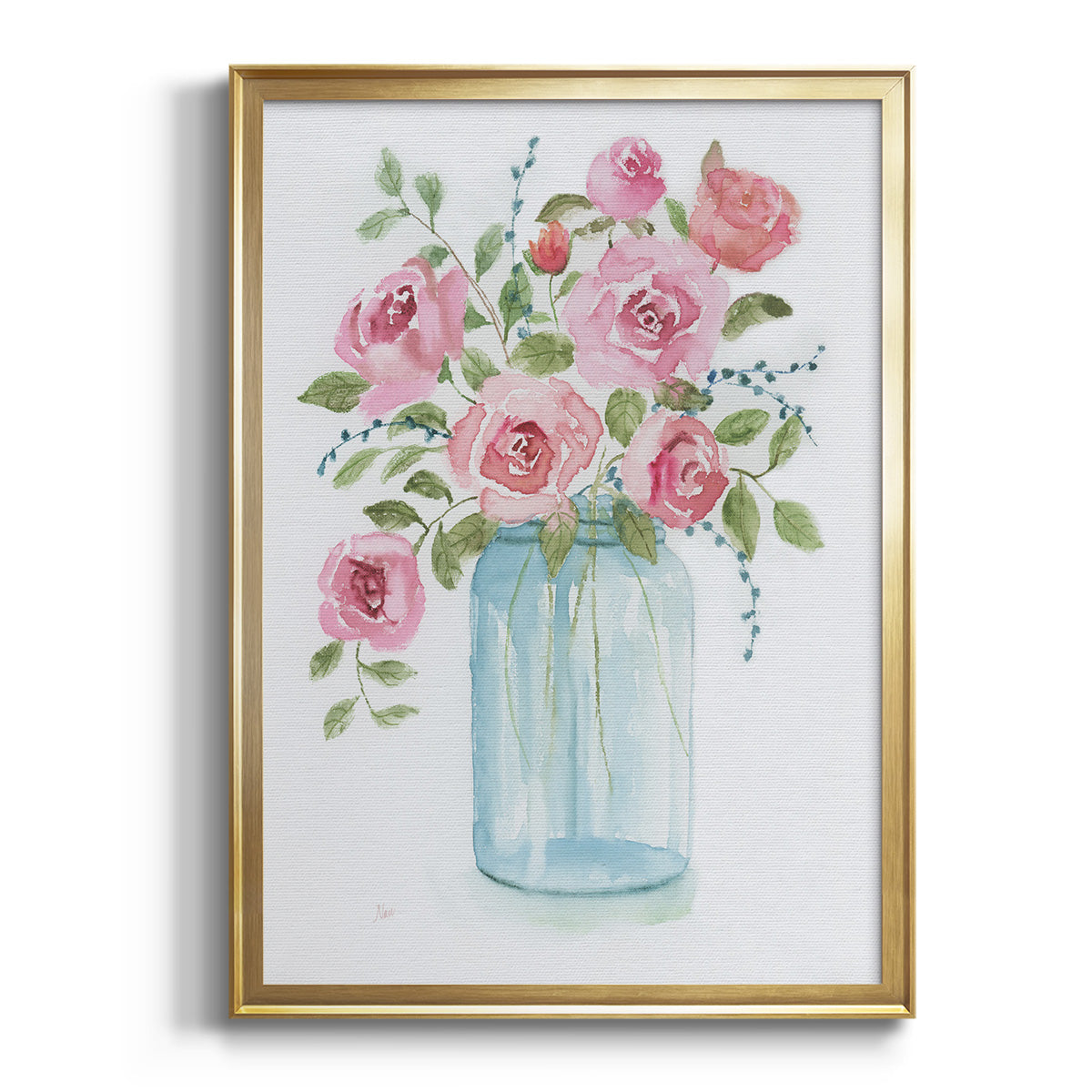 Sepia Botanical Journal I - Modern Framed Canvas Print