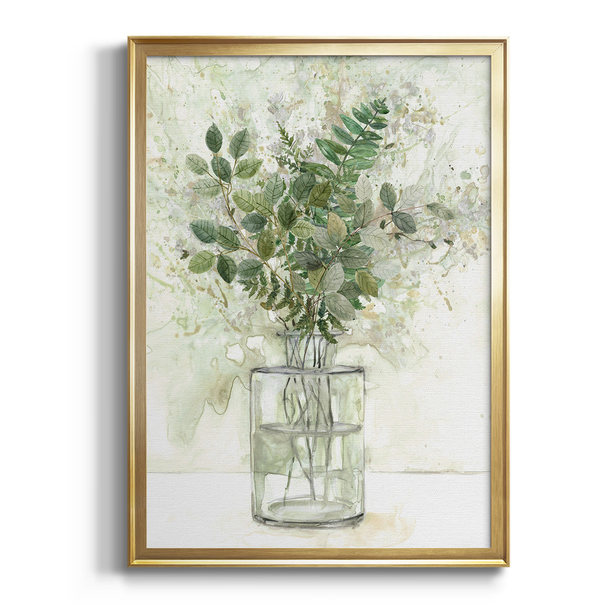 Sepia Botanical Journal I - Modern Framed Canvas Print