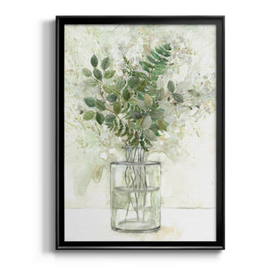 Delicate Greenery I Premium Framed Print - Ready to Hang