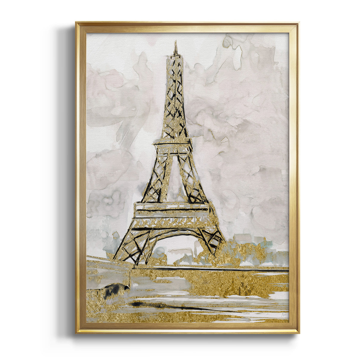 Soft Half Shell I - Modern Framed Canvas Print