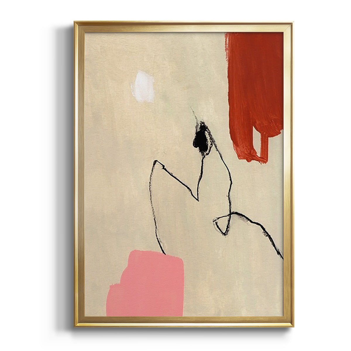 Soft Half Shell I - Modern Framed Canvas Print