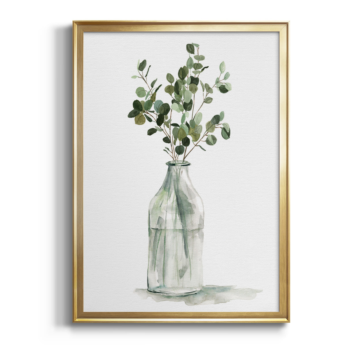 Sepia Botanical Journal I - Modern Framed Canvas Print