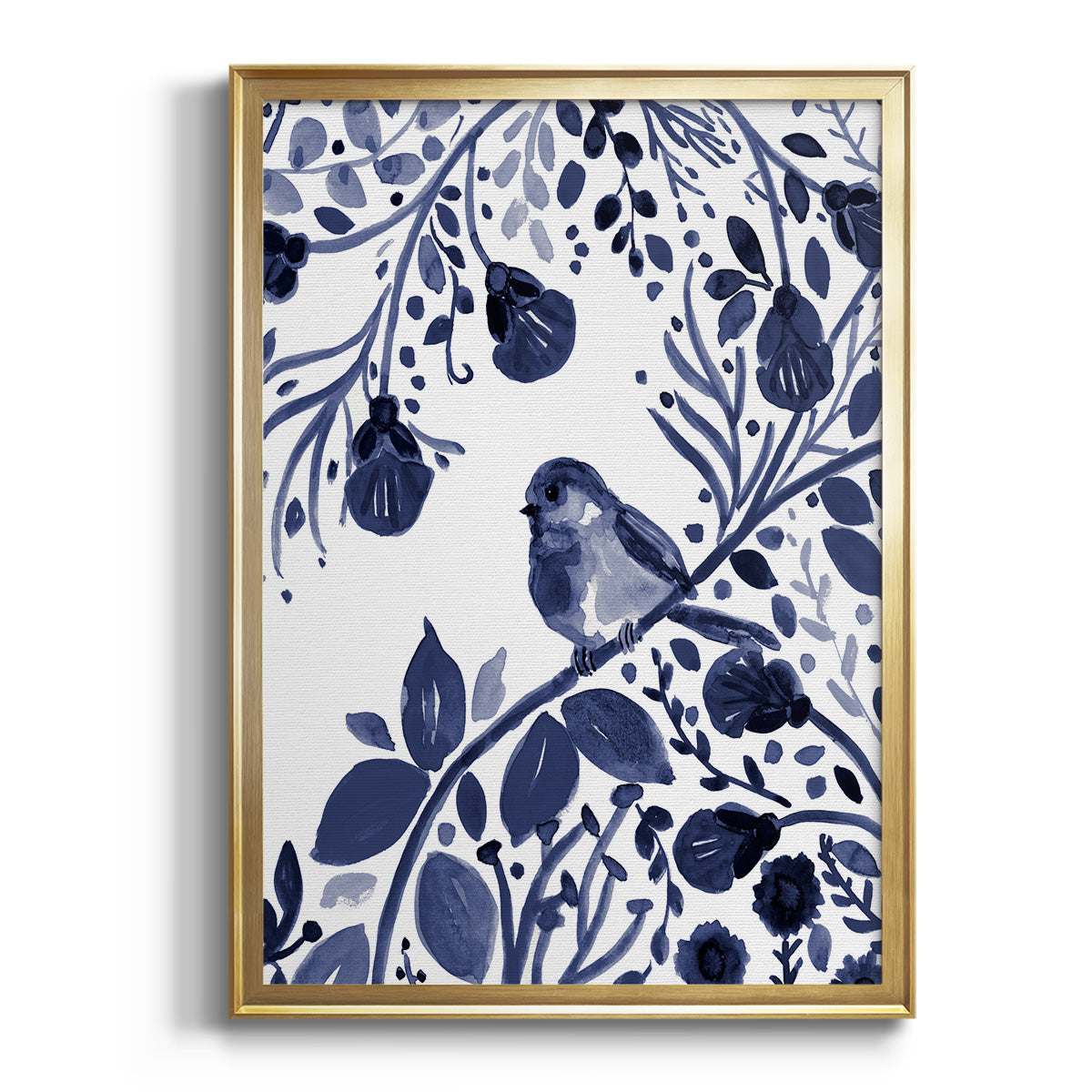 Sepia Botanical Journal I - Modern Framed Canvas Print