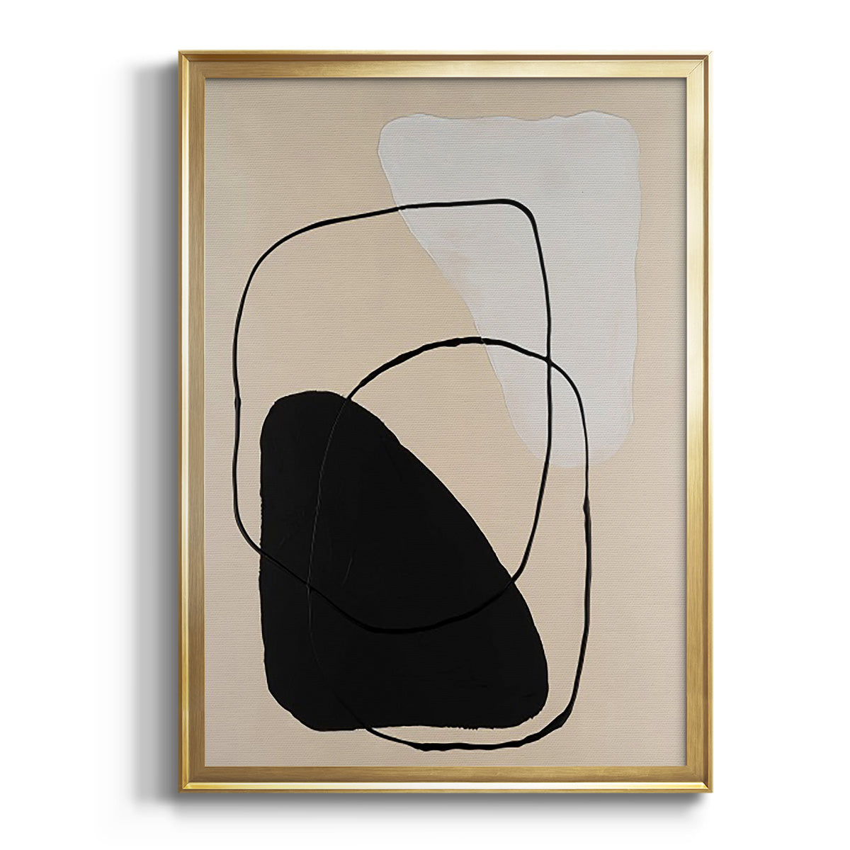 Soft Half Shell I - Modern Framed Canvas Print