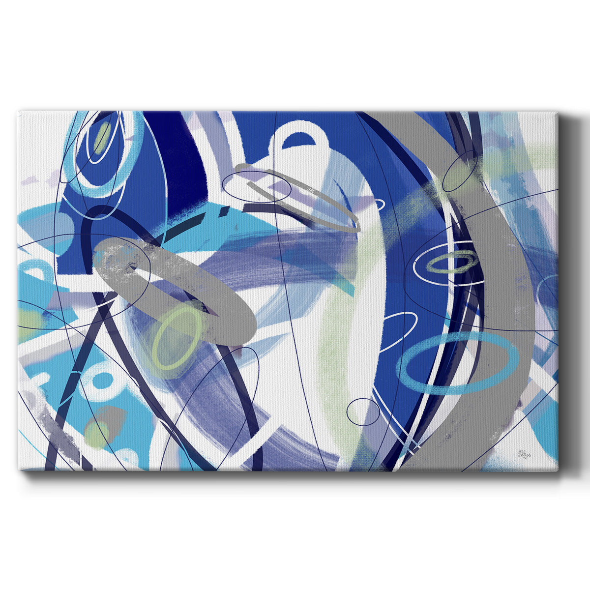 Blue Flow Premium Gallery Wrapped Canvas - Ready to Hang