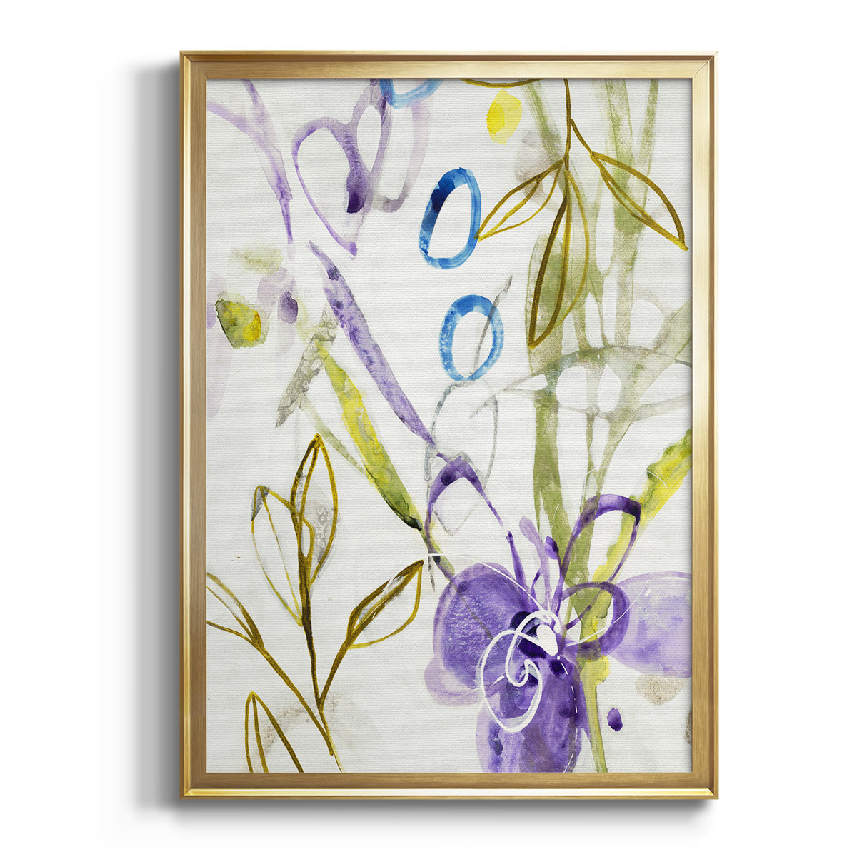 Sepia Botanical Journal I - Modern Framed Canvas Print