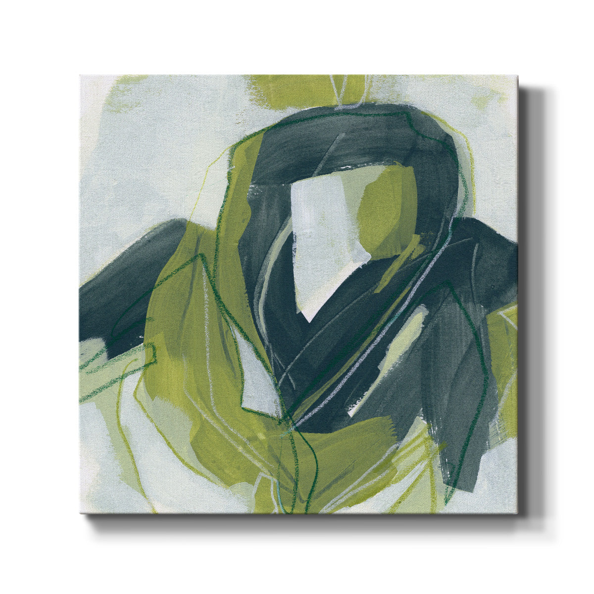 Verdigris Motion III-Premium Gallery Wrapped Canvas - Ready to Hang