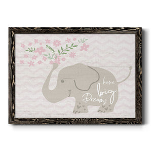 Floral Elephant-Premium Framed Canvas - Ready to Hang