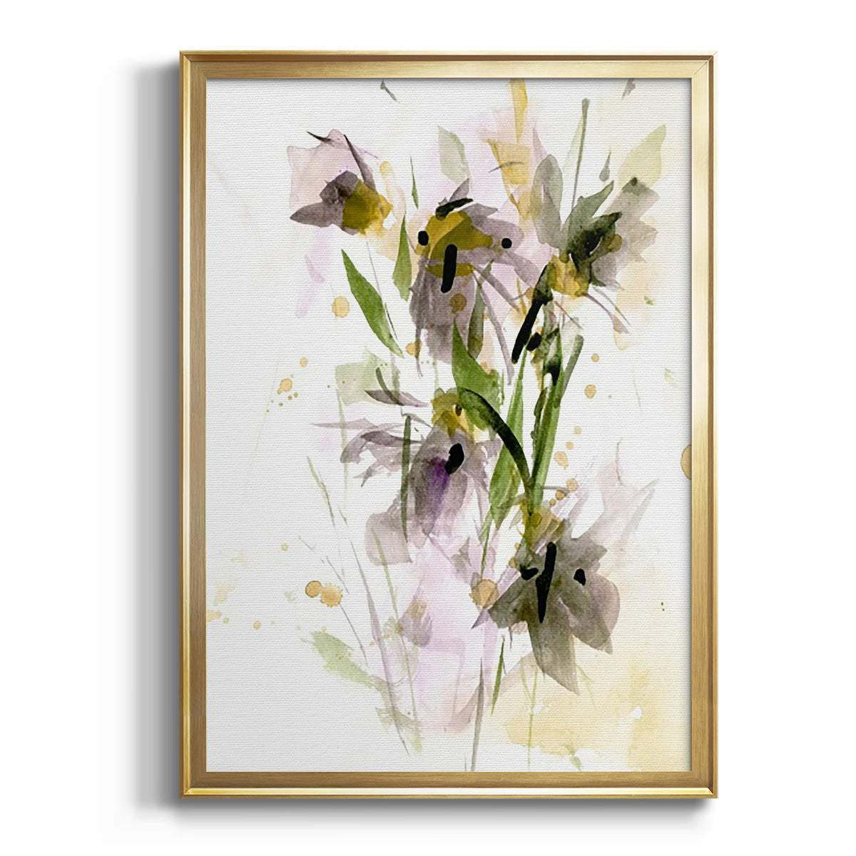 Sepia Botanical Journal I - Modern Framed Canvas Print