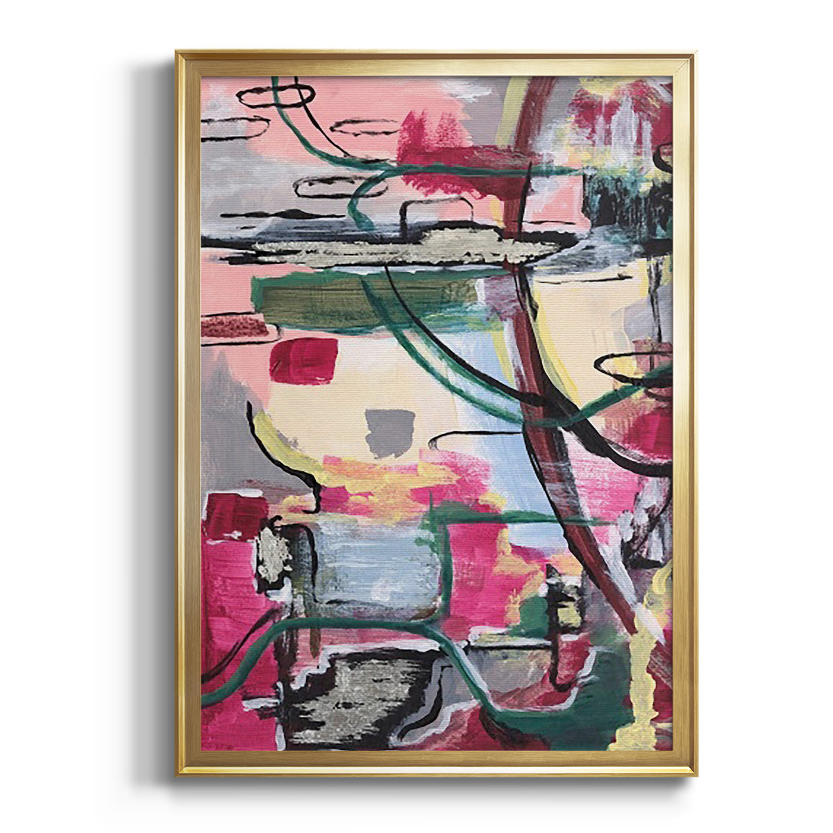 Sepia Botanical Journal I - Modern Framed Canvas Print