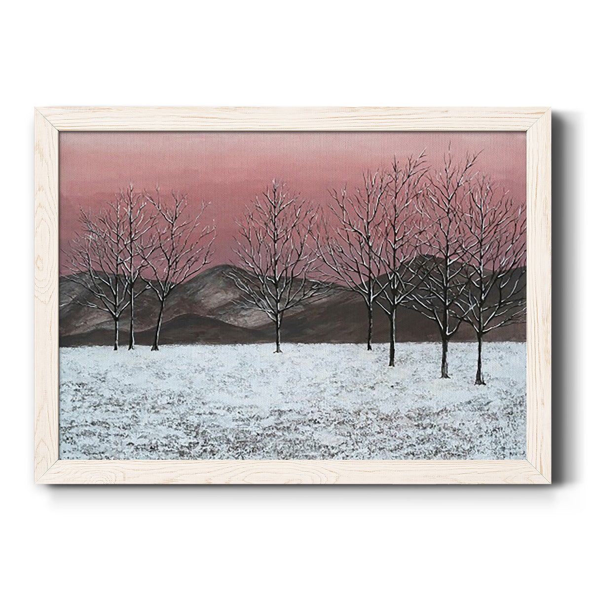 Sunset Snowfall II-Premium Framed Canvas - Ready to Hang