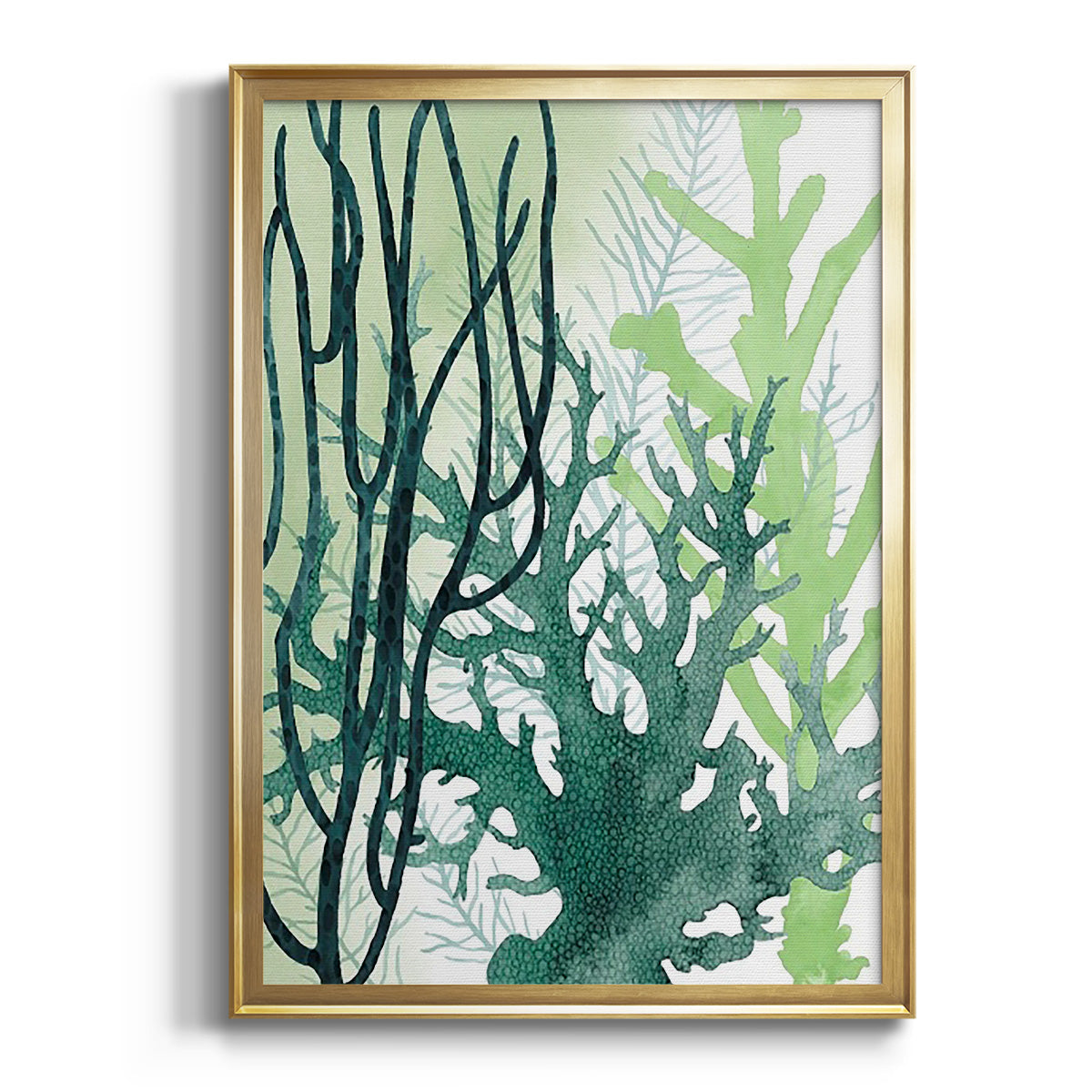 Sepia Botanical Journal I - Modern Framed Canvas Print