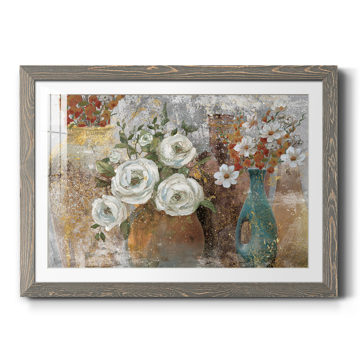 Vessels and Blooms Spice-Premium Framed Print - Ready to Hang
