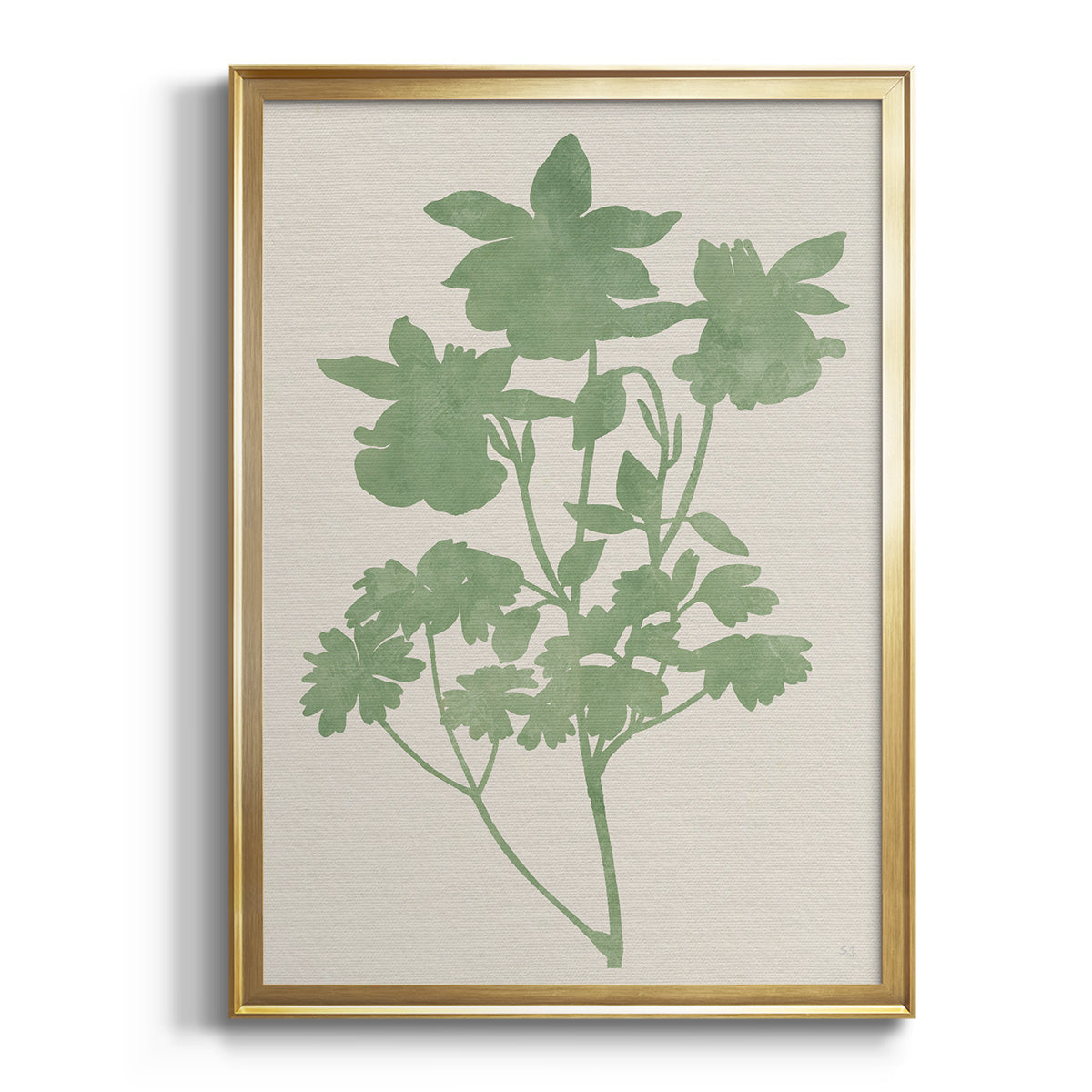 Sepia Botanical Journal I - Modern Framed Canvas Print