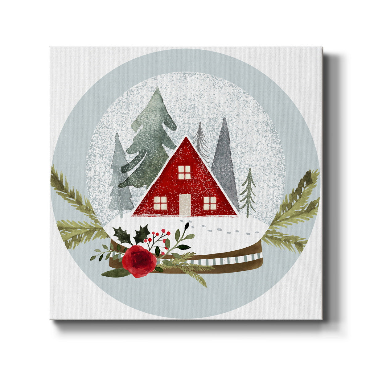 Snow Globe Village Collection C - Canvas Art Print