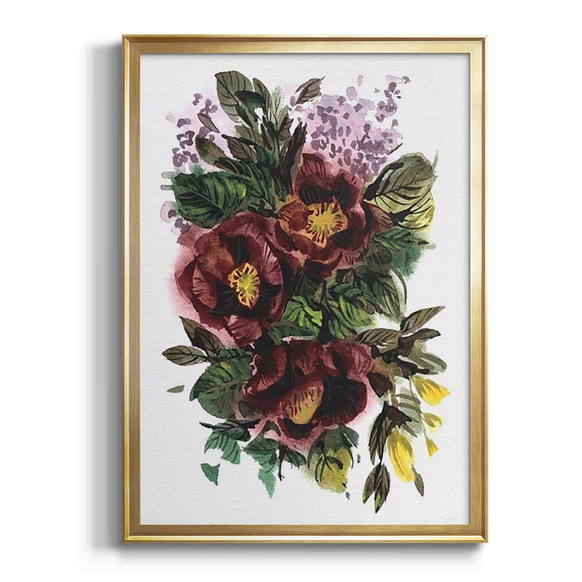 Sepia Botanical Journal I - Modern Framed Canvas Print