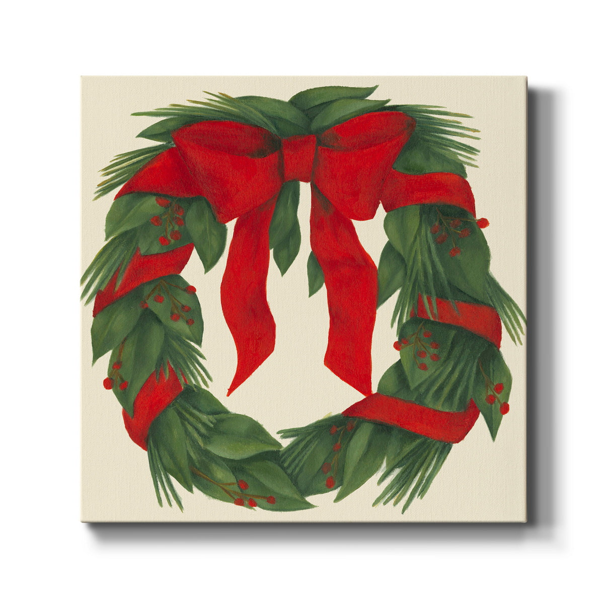 Holiday Wreath - Canvas Art Print