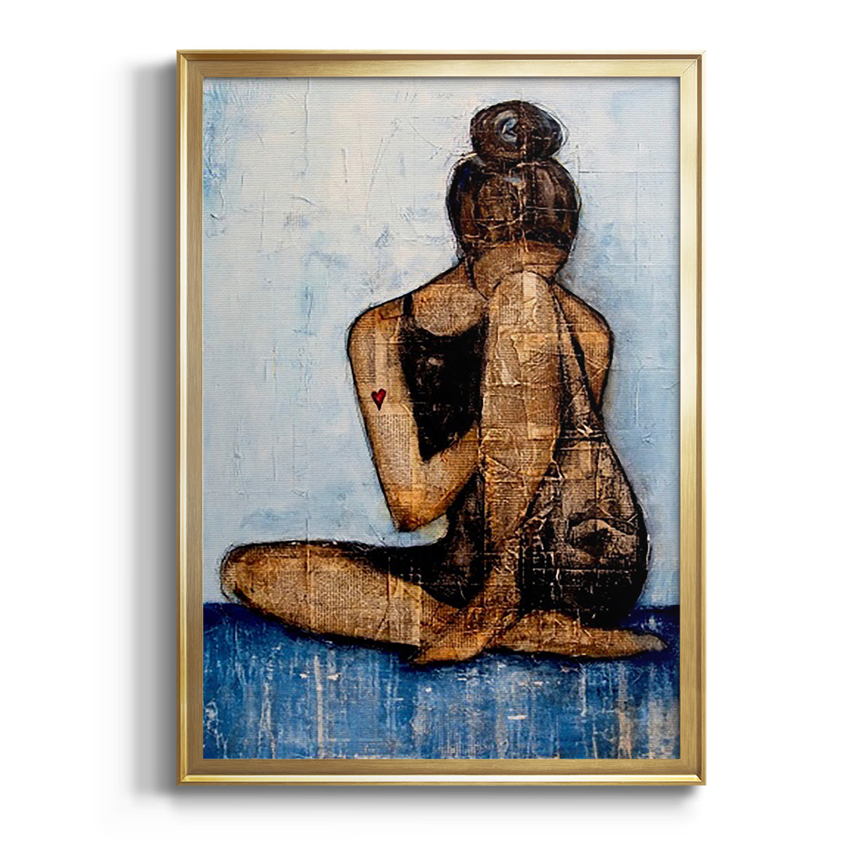 Sepia Botanical Journal I - Modern Framed Canvas Print