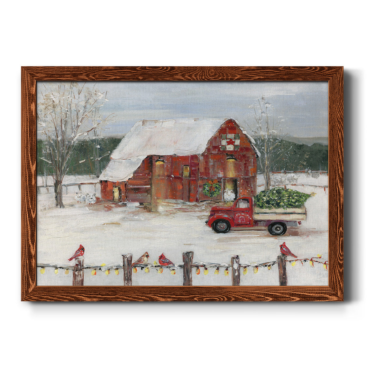 Christmas Farmyard-Premium Framed Canvas - Ready to Hang