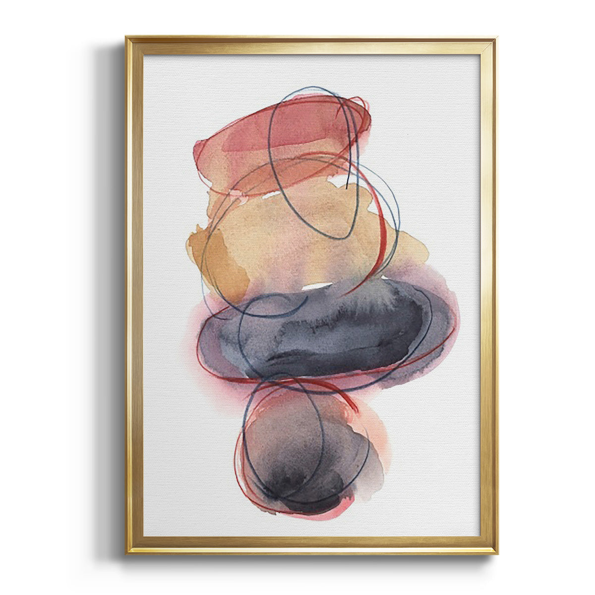 Soft Half Shell I - Modern Framed Canvas Print