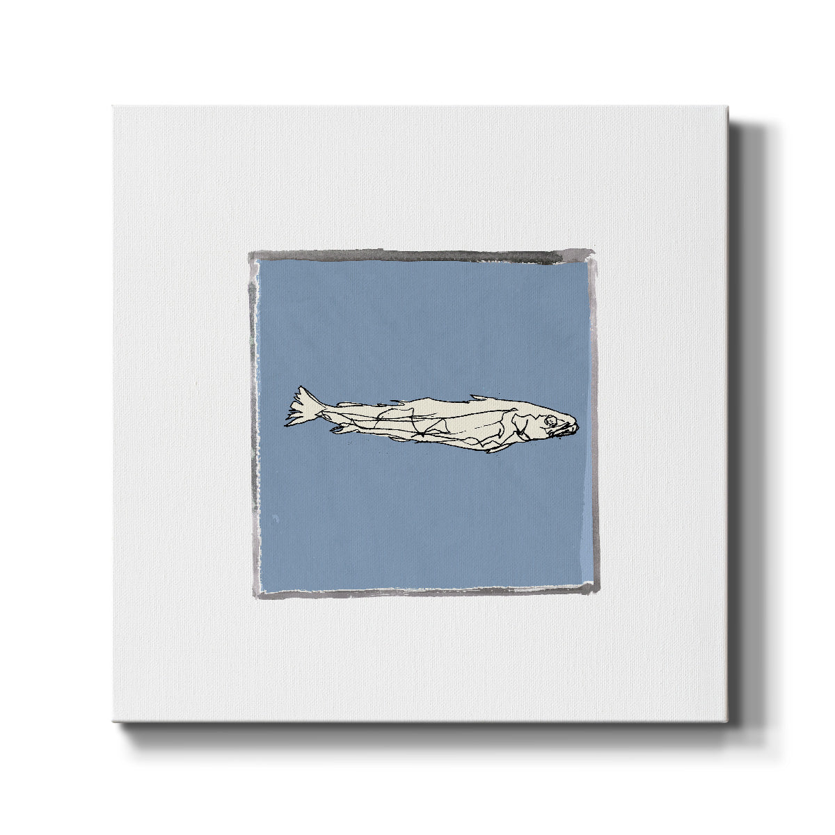 Block Print Fish I - Canvas Art Print