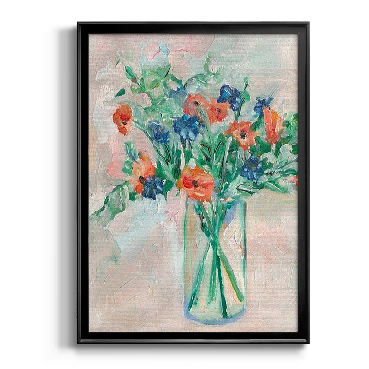 Painterly Soft Bouquet II Premium Framed Print - Ready to Hang