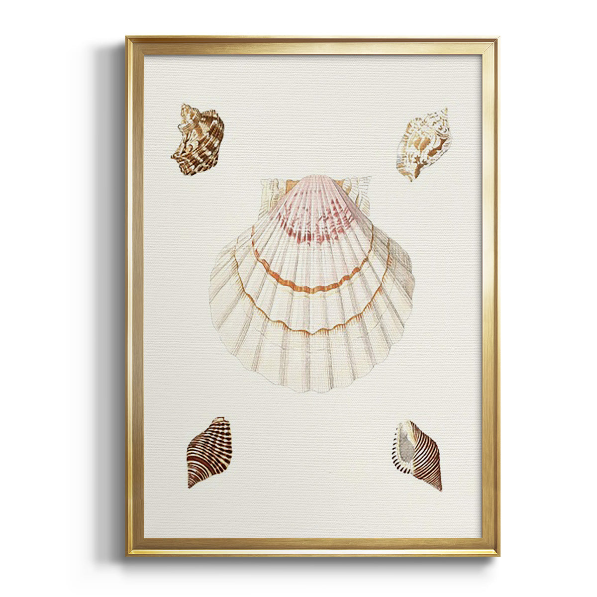 Sepia Botanical Journal I - Modern Framed Canvas Print