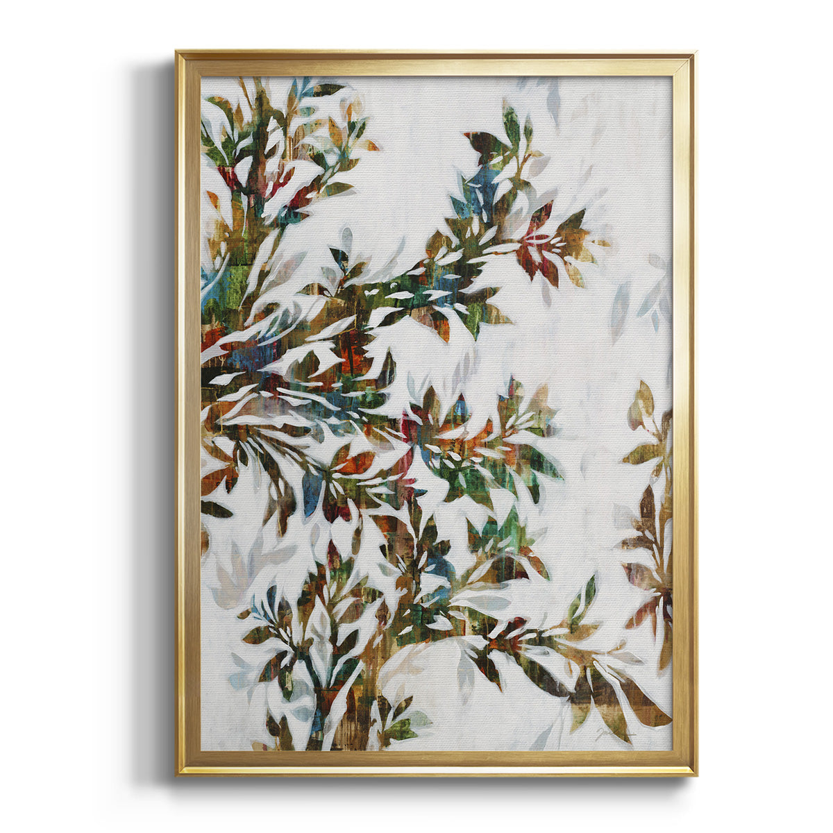 Sepia Botanical Journal I - Modern Framed Canvas Print