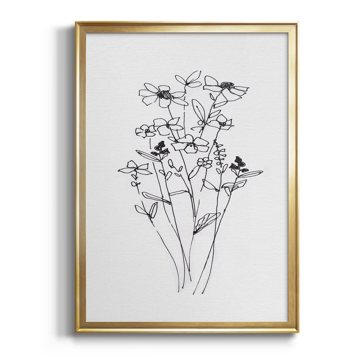 Sepia Botanical Journal I - Modern Framed Canvas Print