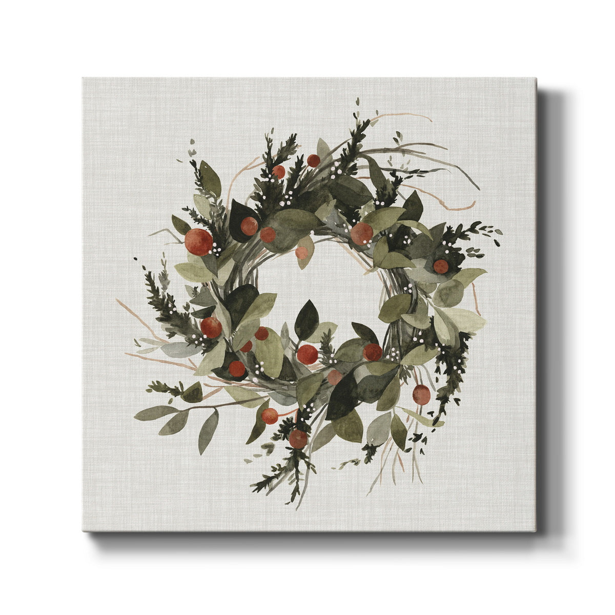 Farmhouse Wreath II-Premium Gallery Wrapped Canvas - Ready to Hang