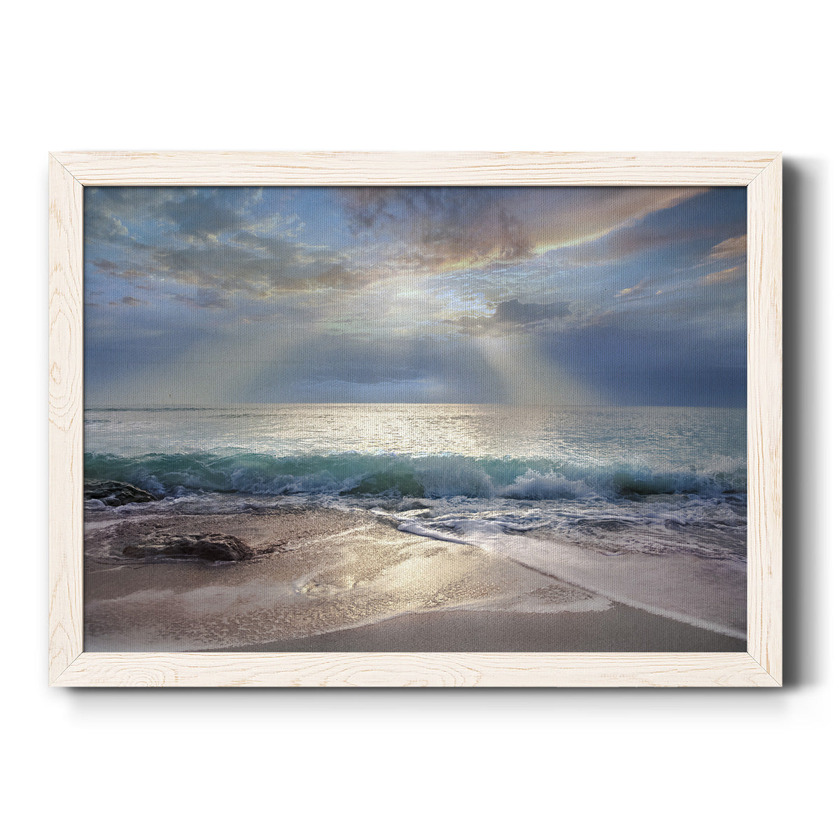 Aqua Blue Morning-Premium Framed Canvas - Ready to Hang