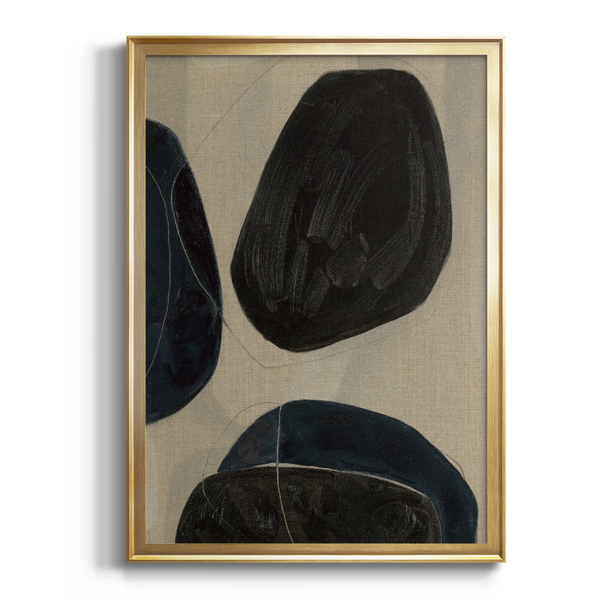 Sepia Botanical Journal I - Modern Framed Canvas Print