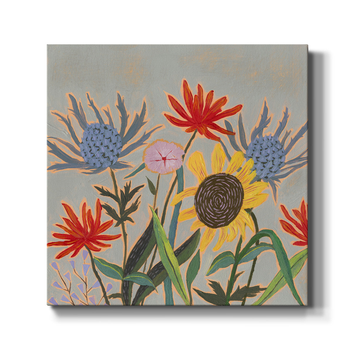 Thistle Bouquet II-Premium Gallery Wrapped Canvas - Ready to Hang