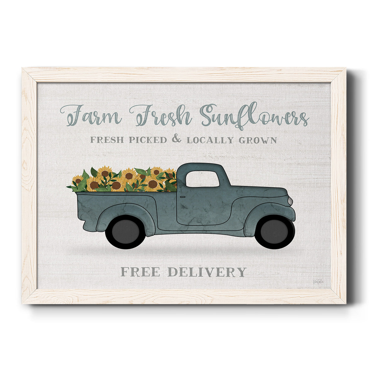 Farmers Market Truck-Premium Framed Canvas - Ready to Hang