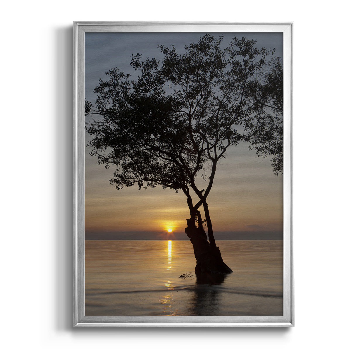 Sunset Silhouette Premium Framed Print - Ready to Hang
