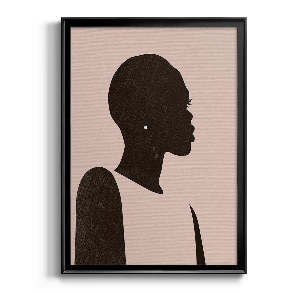 Pink Silhouette II Premium Framed Print - Ready to Hang