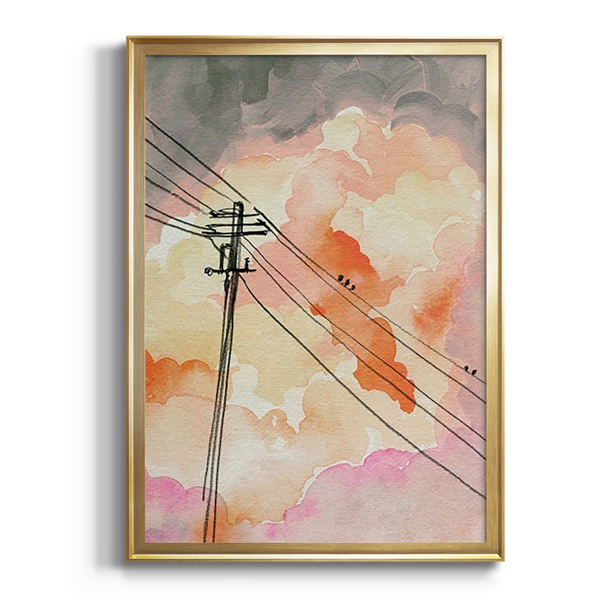 Soft Half Shell I - Modern Framed Canvas Print