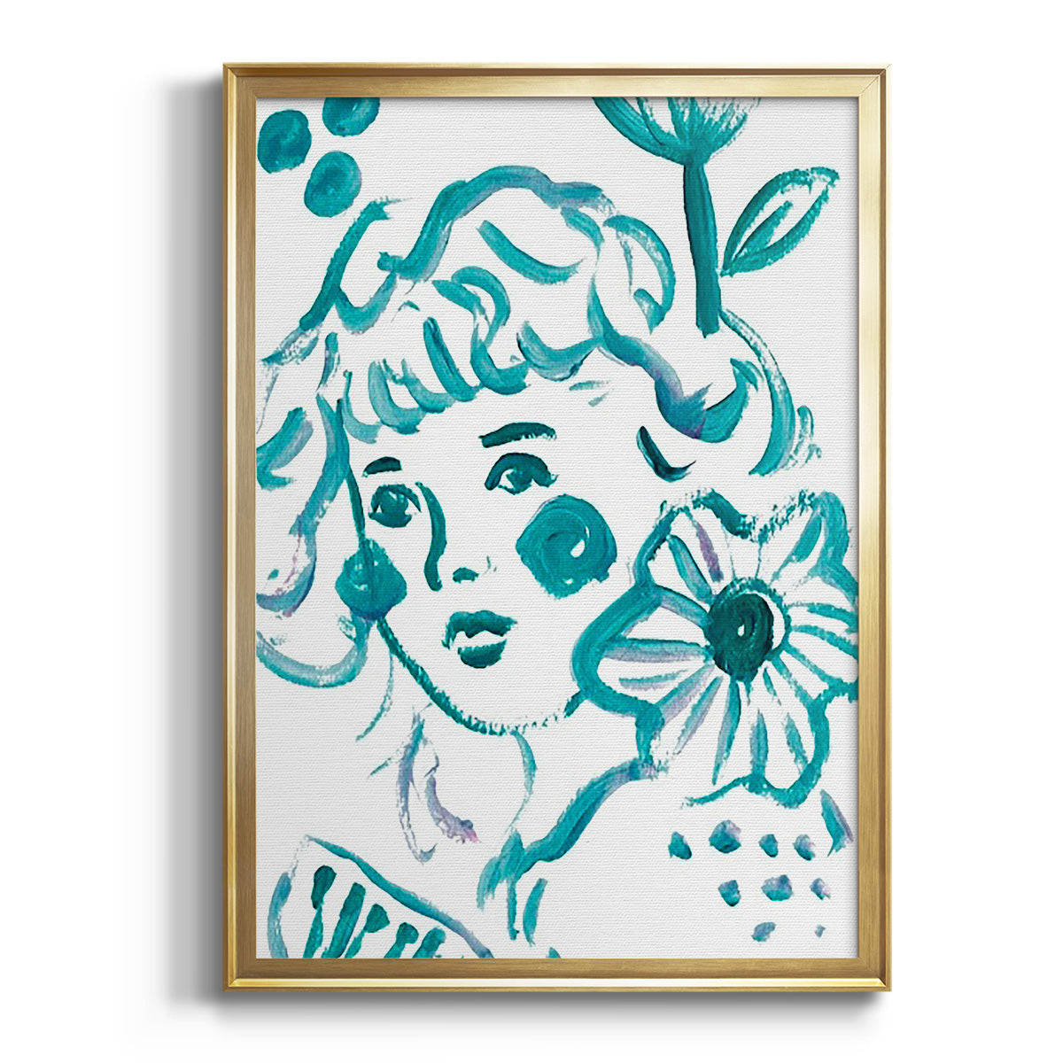 Sepia Botanical Journal I - Modern Framed Canvas Print