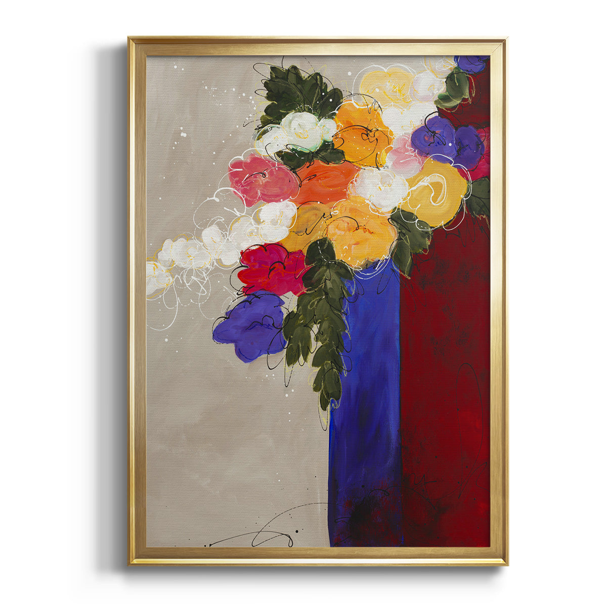 Sepia Botanical Journal I - Modern Framed Canvas Print