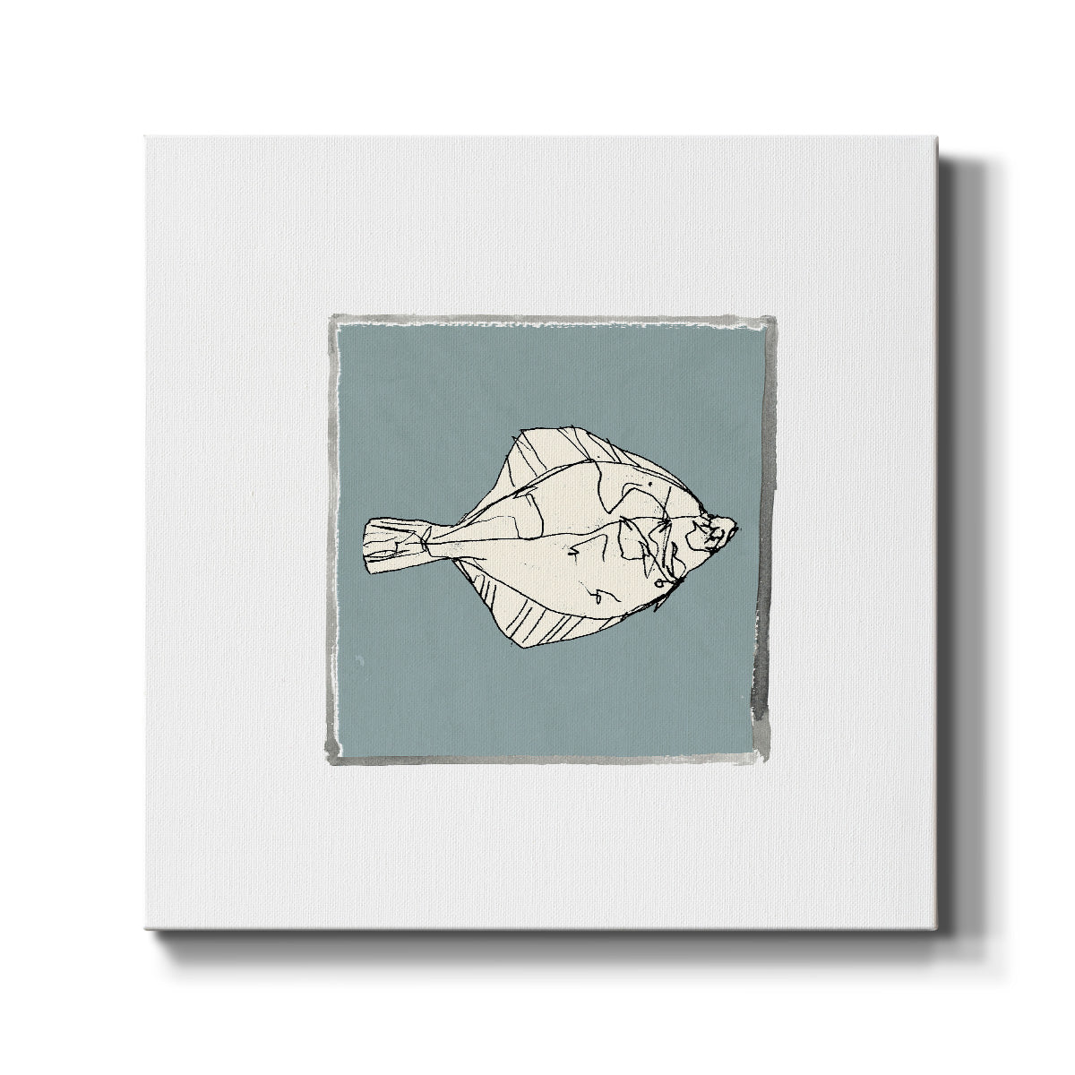 Block Print Fish V - Canvas Art Print