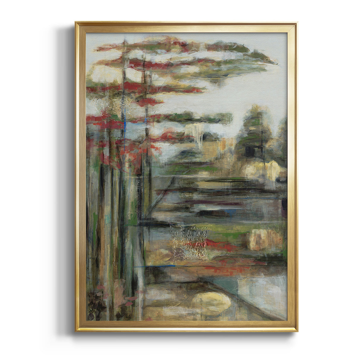 Sepia Botanical Journal I - Modern Framed Canvas Print