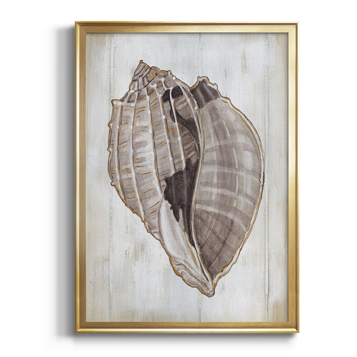 Sepia Botanical Journal I - Modern Framed Canvas Print