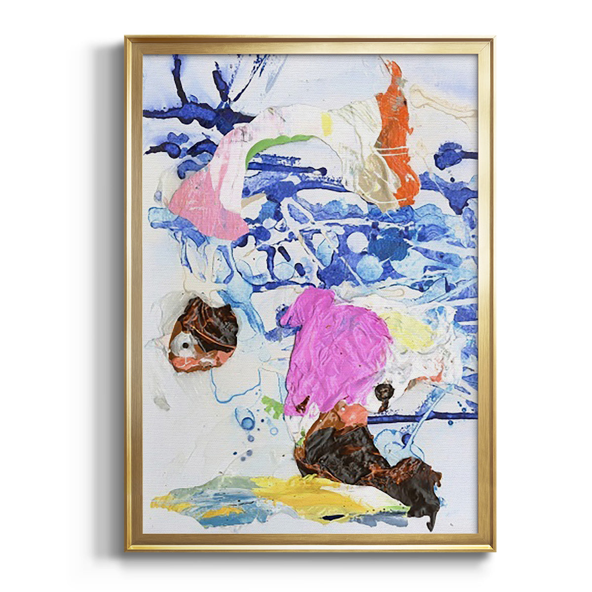 Sepia Botanical Journal I - Modern Framed Canvas Print