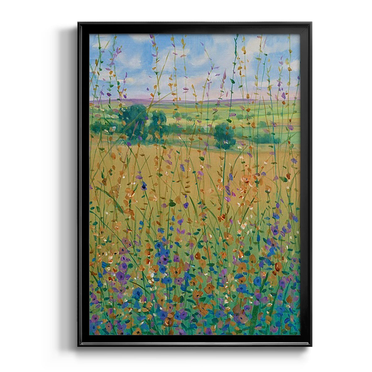 Wildflower Path I Premium Framed Print - Ready to Hang
