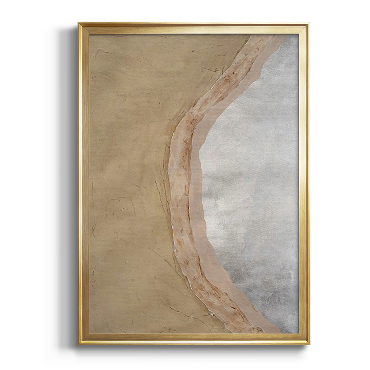 Soft Half Shell I - Modern Framed Canvas Print