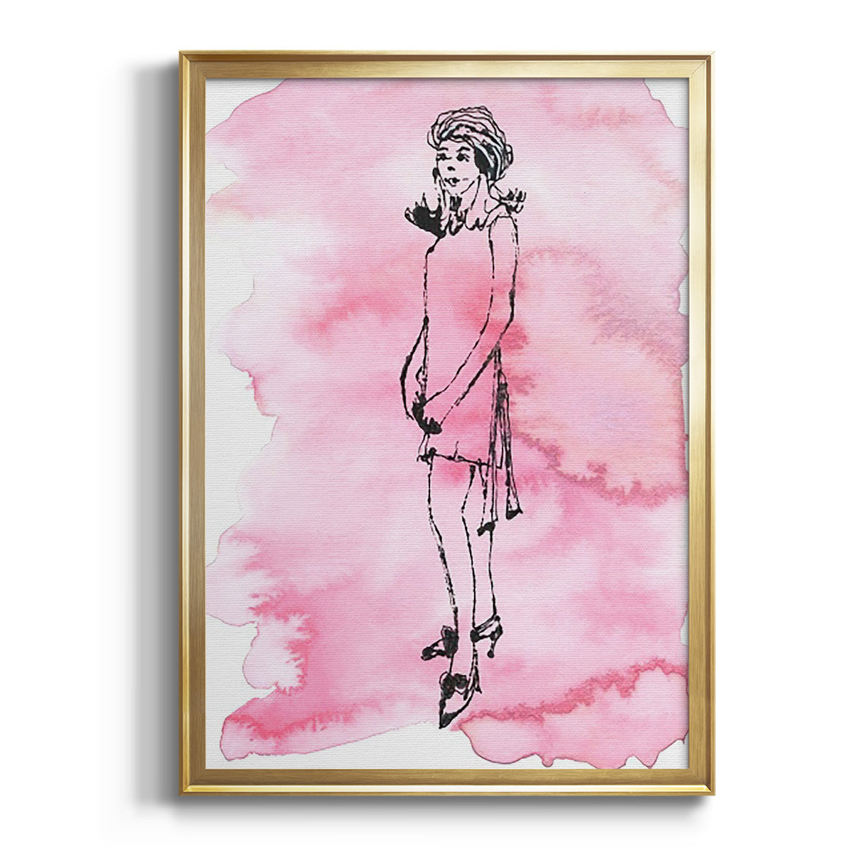 Sepia Botanical Journal I - Modern Framed Canvas Print